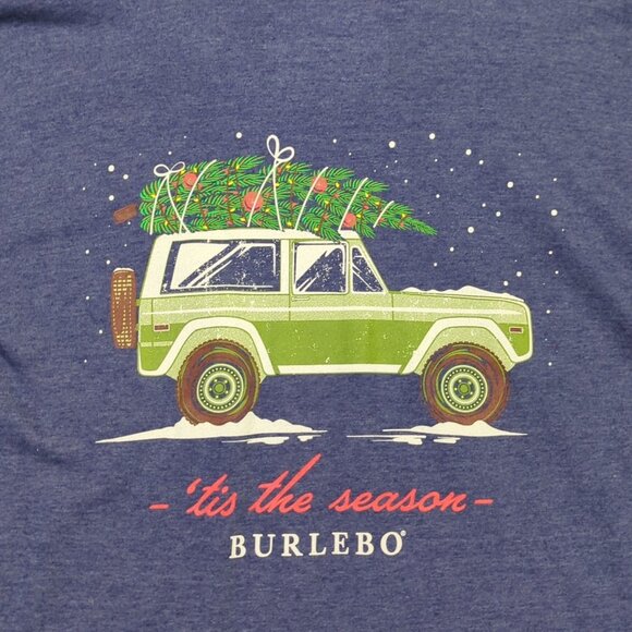 Burlebo Other - Burlebo T-Shirt Men's L Blue Pocket Tee Long Sleeve Tis The Season Graphic